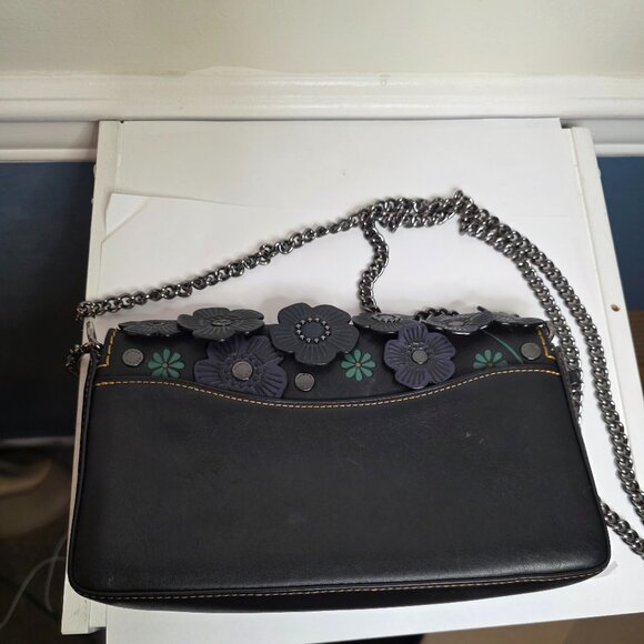 Coach Dinky With Tea Rose Crossbody Leather DK 20215 - Picture 6 of 15